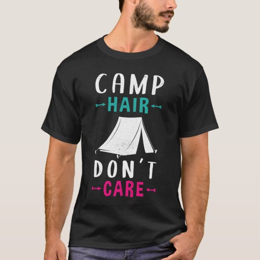 Camping Mama Camper Camp Hair gift T-shirt (Voorkant)