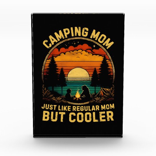 Camping mama net als een gewone mama fotoblokken (Voorkant)
