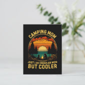 Camping mama net als een gewone mama save the date (Staand voorkant)