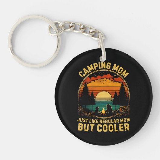 Camping mama net als een gewone mama sleutelhanger (Voorkant)