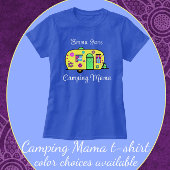 Camping Mama Sweet Camper Trailer met naam T-shirt