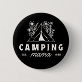 Camping mama zomer kamp camper moeder whimsisch ronde button 5,7 cm (Voorkant)