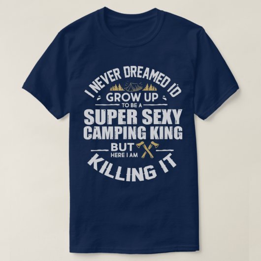 Camping Mannen Camper RV Camping Vacking Camping D T-shirt (Design voorkant)