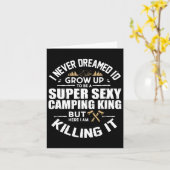 Camping Mannen Camper RV Camping Vakantie Camping  Kaart (Gele Bloem)