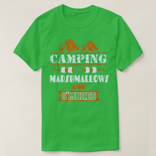 Camping Marshmallows en smores T T-shirt (Design voorkant)
