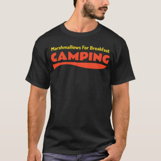 Camping Marshmallows voor het ontbijt Grappig T-shirt