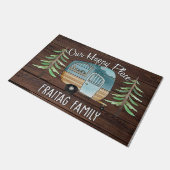 Camping Mat, Happy Camper Family Rug Deurmat (Schuin)
