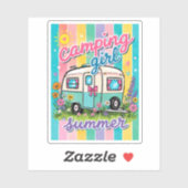 Camping Meisjesreis Zomer Sticker (Vel)