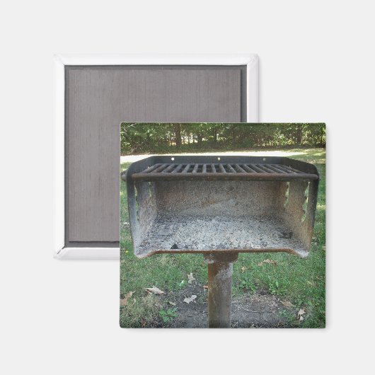 Camping Memories Campground Grill Magneet (Voorkant / Achterkant)