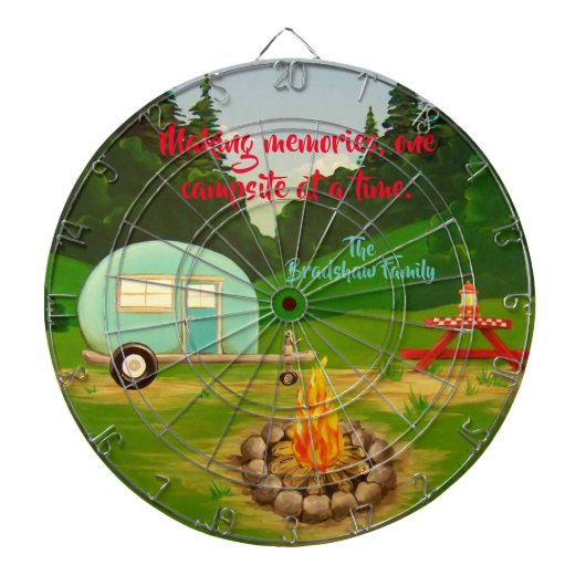 Camping Memories Dart Board Dartbord (Voorkant)