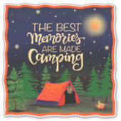Camping Memories Leuke Tent Inspirivity Sticker (Voorkant)