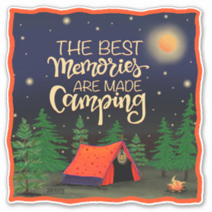 Camping Memories Leuke Tent Inspirivity Sticker