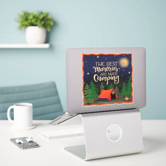 Camping Memories Leuke Tent Inspirivity Sticker (Laptop op bureau)