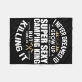 Camping Men Camper Rv Camping Vacation Camping Dad Fleece Deken (Voorkant (Horizontaal))