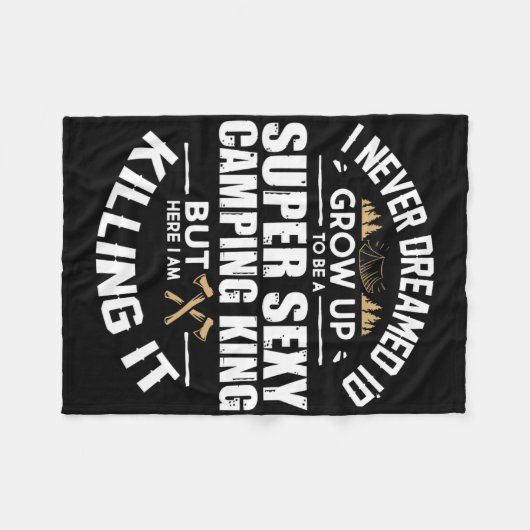 Camping Men Camper Rv Camping Vacation Camping Dad Fleece Deken (Voorkant (Horizontaal))