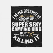 Camping Men Camper Rv Camping Vacation Camping Dad Fleece Deken (Voorkant)