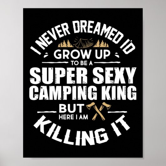Camping Men Camper Rv Camping Vacation Camping Dad Poster (Voorkant)