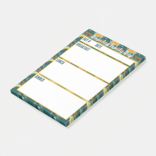 Camping Menu Maaltijdplanningstool Post-it® Notes (Schuin)