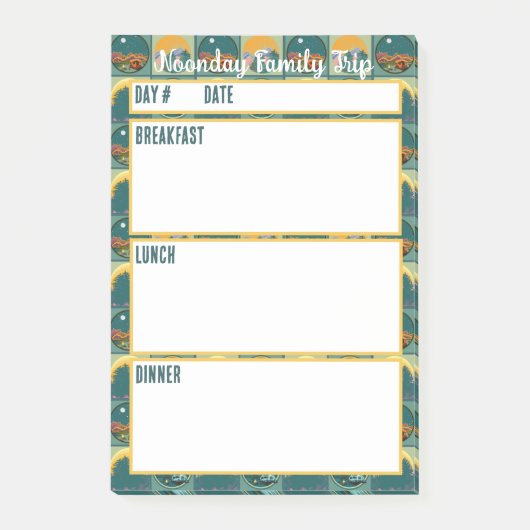 Camping Menu Maaltijdplanningstool Post-it® Notes (Voorkant)