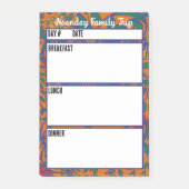 Camping Menu Maaltijdplanningstool Post-it® Notes (Voorkant)