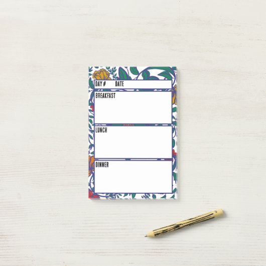 Camping Menu Maaltijdplanningstool Post-it® Notes (Op bureau)