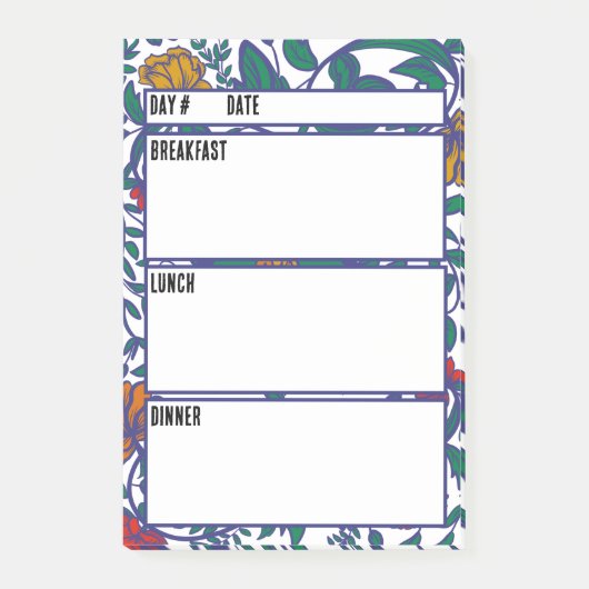 Camping Menu Maaltijdplanningstool Post-it® Notes (Voorkant)