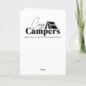 Camping met bergen en tenten | Birthday Kaart (Achterkant)