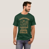 Camping met bordercollie cadeau t-shirt (Voorkant volledig)