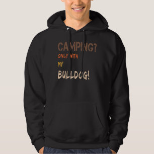 Camping met Dog Tent Caravan Retro alleen met Bull Hoodie