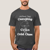Camping met gewassen t-shirt (Voorkant)