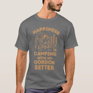 Camping met gordonsetter cadeau t-shirt
