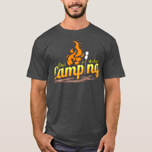 Camping met kampvuur en Marshmallows T-shirt