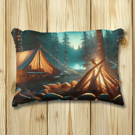 Camping met  verlichting accent kussen
