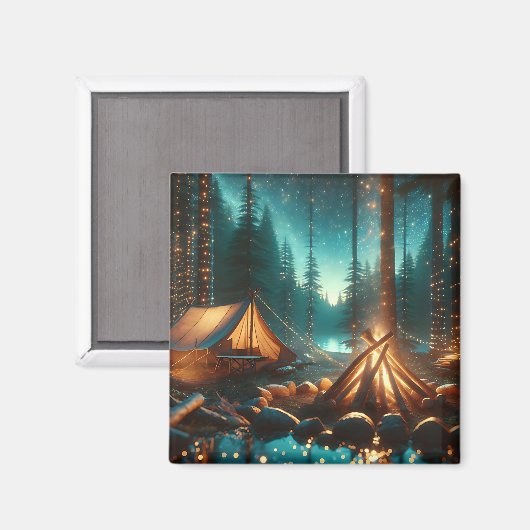 Camping met  verlichting magneet (Voorkant / Achterkant)