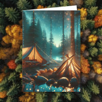 Camping met  verlichting | Verjaardag