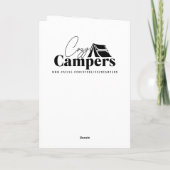 Camping met  verlichting | Verjaardag Kaart (Achterkant)