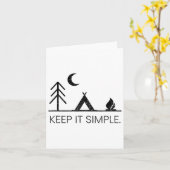 Camping - Minimalist Keep It Simple Outdoor Gift Kaart (Gele Bloem)