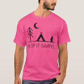 Camping - Minimalist Keep It Simple Outdoor Gift T-shirt (Voorkant)