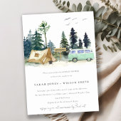 Camping Mint Green Pine Forest Paren Douche Kaart