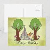 Camping mit Fuchs Briefkaart (Voorkant / Achterkant)