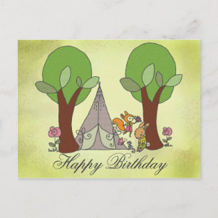 Camping mit Fuchs Briefkaart