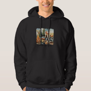 Camping Mode Bosavontuur Kampvuur Tent Hoodie