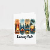 Camping Mode Kampvuur Tent Van Sunset Serenity Kaart (Voorkant)