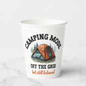 Camping Mode: Off The Grid - Grappig Accountant Gi Papieren Bekers (Achterkant)