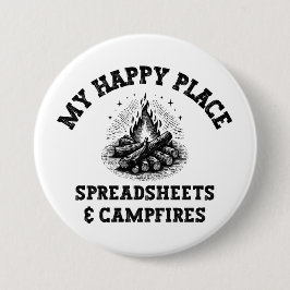 Camping Mode: Off The Grid - Grappig Accountant Gi Ronde Button 7,6 Cm
