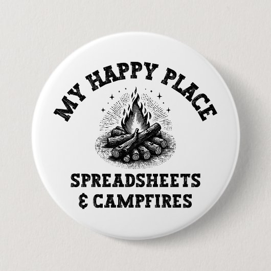 Camping Mode: Off The Grid - Grappig Accountant Gi Ronde Button 7,6 Cm (Voorkant)