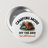 Camping Mode: Off The Grid - Grappig Accountant Gi Ronde Button 7,6 Cm (Voorkant /achterkant)