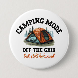 Camping Mode: Off The Grid - Grappig Accountant Gi Ronde Button 7,6 Cm