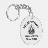 Camping Mode: Off The Grid - Grappig Accountant Gi Sleutelhanger (Voorkant Links)