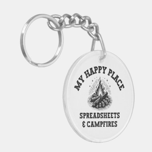 Camping Mode: Off The Grid - Grappig Accountant Gi Sleutelhanger (Voorkant Links)